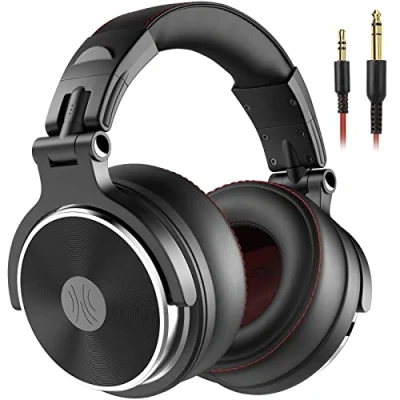 Imagen de OneOdio Auriculares DJ Studio sin adaptador para monitoreo y estuche giratorio de 90 Negro