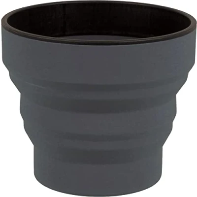 Imagen de Taza plegable y portátil Lifeventure Silicon Ellipse para acampar, viajar actividades al aire libre Grafito