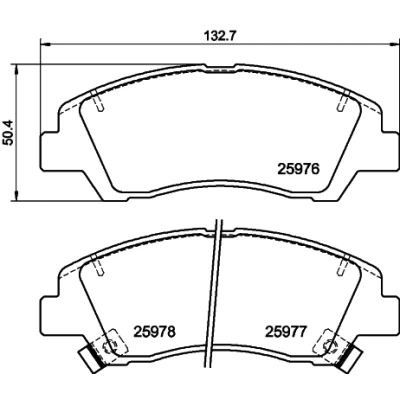 Imagen de HELLA 8DB 355 023 001 Juego de pastillas freno con avisador acústico desgaste accesorios HYUNDAI: i10 II Hatchback, Cargo
