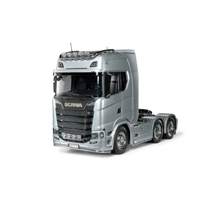 Imagen de Tamiya 56373 1:14 RC Scania 770 S 6x4 Plata prepintado Kit de Montaje, camión RC, teledirigido, camión, Juguete construcción, modelismo