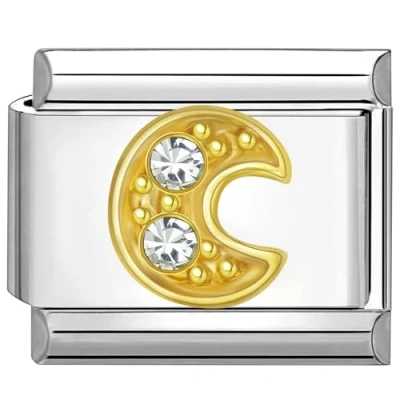 Imagen de Quiges Dije Acero Inoxidable Link 9mm compatible con pulseras del estilo de Nomination #47