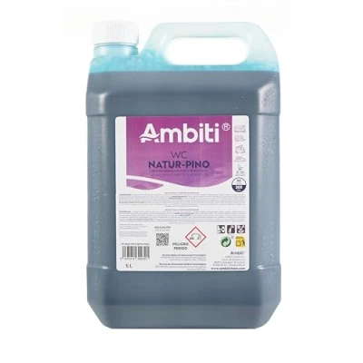 Imagen de Ambiti Natur Pino Líquido para Depósito Residuos Aditivo Perfumado Inodoros Portátiles Biodegradable Limpia, Higieniza y Desodoriza Fragancia Fresca Duradera a 5 Litros