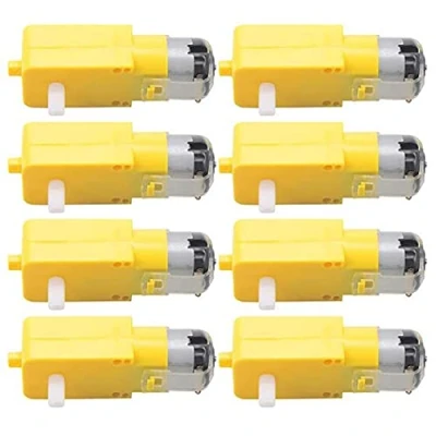 Imagen de GUUZI 8 Piezas TT DC Motor de Caja Cambios Doble Eje 3 6V Engranajes para Arduino Robot Coche Inteligente