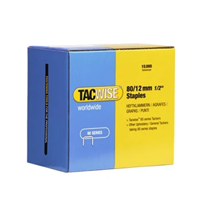 Imagen de Tacwise 0384 Grapas para Tapicería Galvanizadas Tipo 80/12 mm, Paquete de 10.000