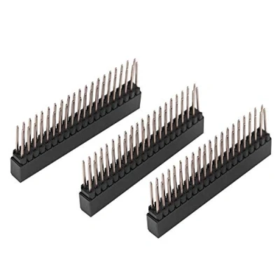 Imagen de 3 Piezas 2 x 20 Pines 2,54 m Dual Raspberry Pi Gpio Kit de Conector Hembra para Banda colector