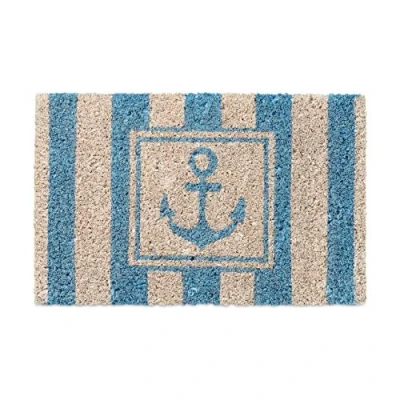 Imagen de Relaxdays Felpudo en Miniatura para niños, 1.5 x 40 25 cm, Fibra de Coco y PVC, Antideslizante, Motivo: Ancla