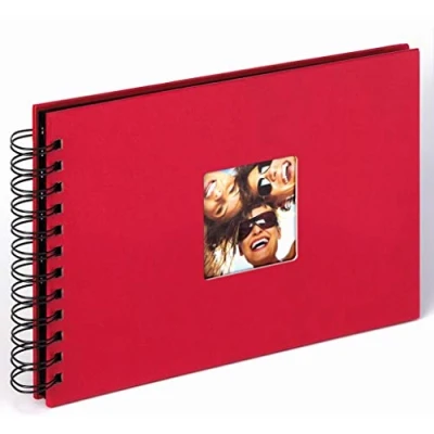 Imagen de walther design Álbum de fotos rojo 23 x 17 cm espiral con perforación, Fun SA 109 R