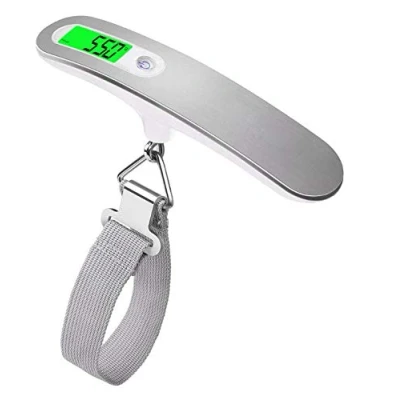 Imagen de AlfaVIew Escala del Equipaje Pesa Maletas Báscula Digital Portátil Bascula para de Viaje Pantalla LCD Retroiluminada Viajar hasta, 110 lb/50KG con Función Tara