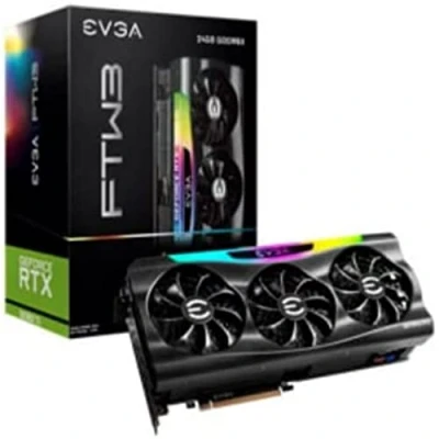 Imagen de EVGA GeForce RTX 3090 Ti FTW3 Gaming, 24 GB GDDR6X, PCIe x16 4.0, 384 bits, 21000 MHz, 1890 7680 x 4320 píxeles, Activo, 3 Ventiladores, iluminación Multicolor, NVIDIA, Tarjeta gráfica de