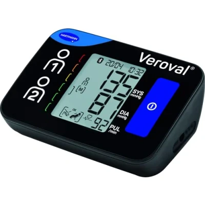 Imagen de VEROVAL Compact +, Tensiómetro de Brazo Digital, Aparato para Medir la Tensión Arterial, Triple Medición Atutomática, Rápido y Preciso, Ergonómico, 200 Lecturas, Talla Universal (22 42cm)
