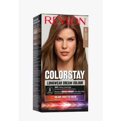 Imagen de Revlon Colorstay Tinte Pelo Mujer, Coloración Permanente de larga duración, Incluye mascarilla potenciadora del color, Hasta 8 semanas Tono 6 Rubio Oscuro