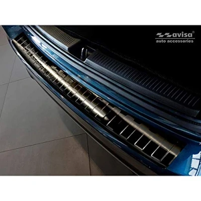 Imagen de Avisa Protector del Parachoques Trasero Inoxidable Negro Compatible con Mercedes Clase B W247 2018 &#039;Ribs&#039;