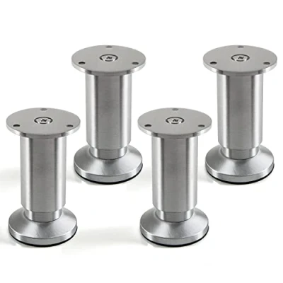 Imagen de SOTECH Juego de 4 x Patas Mueble Alpha Alto Ajustable Aluminio Cepillado Capacidad Carga hasta 250 kg Alto: 100