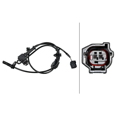 Imagen de HELLA 6PU 358 219 381 Sensor de ABS Eje delantero, izquierda, derecha 2polos 915mm