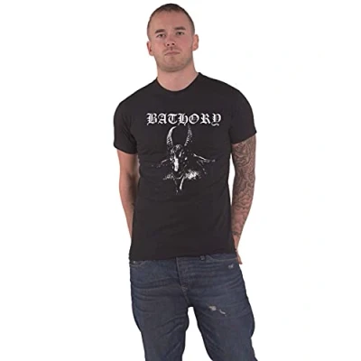 Imagen de Plastichead Bathory Goat Camiseta, Schwarz/Schwarz, L para Hombre