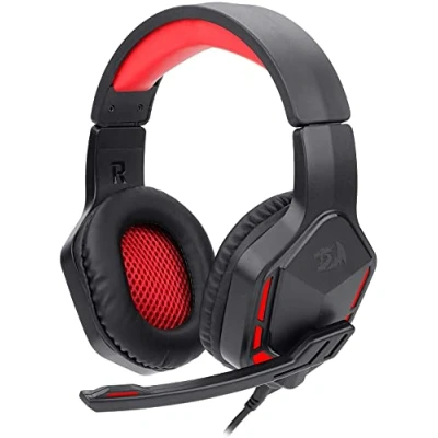 Imagen de Redragon H220 Themis Cascos Gaming, Sonido Estéreo, Auriculares con Cancelación De Ruido y Micrófono, Control Volumen, Luz LED Roja