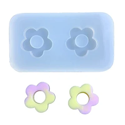 Imagen de Mini molde de silicona flores huecas epoxi, rellenos silicona, relleno resina epoxi para moldes
