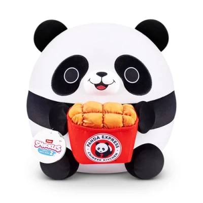 Imagen de Snackles Series 2 Wave 2, Snack Swap, Panda, 20 cm by ZURU Cuddly Squishy Comfort Plush with License Brand Accessory (Panda, Panda Express Orange Chicken)