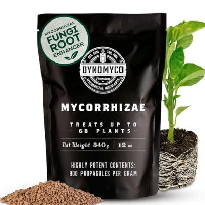Imagen de Inoculante de micorrizas DYNOMYCO® Cepas alto rendimiento Fórmula concentrada Mejora la absorción nutrientes Aumenta el las plantas (340 g/Up to 68 Plants)