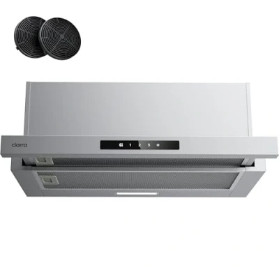 Imagen de CIARRA CBCS6909A Campana Extractora Telescópica Cocina 60 cm 600 m3 / h Clase A+ 3 Niveles Control por Gestos Iluminación LED Filtro de Carbón CBCF055