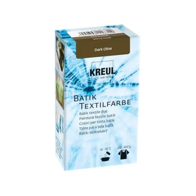 Imagen de KREUL 98533 Colorante Oscuro, 70 g, Color en Polvo para Batik y teñido de Textiles, Dark Olive, Standard