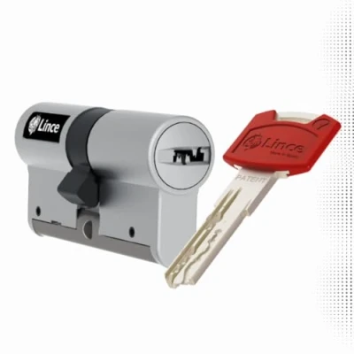 Imagen de Lince Cilindro de bloqueo alta seguridad C7 L35+35 Desbloqueable con 5 llaves Color níquel Resistente a todas las técnicas robo conocidas