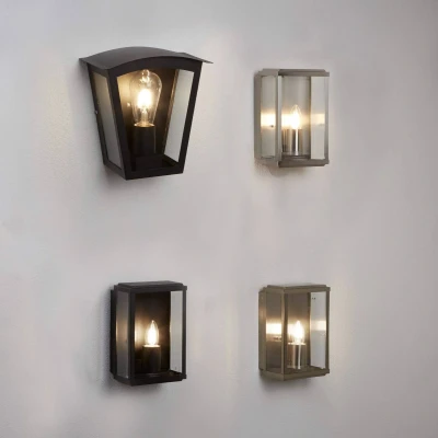 Imagen de Searchlight Box 1 Ljus Utomhusv�gglampa Antik Mssing, IP44, E27