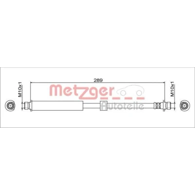 Imagen de METZGER 4111764 Latiguillos de Freno Eje trasero izquierda, trasero, derecha 289 LAND ROVER: Range Rover Sport, Discovery 4
