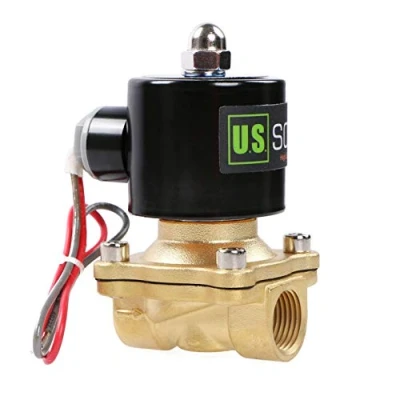 Imagen de U.S. Solid 24V AC 1/2&quot; G Válvula de solenoide eléctrica Latón Normalmente Cerrado Solenoid Valve Impulsado Directamente para Agua Aire Aceite Diesel Viton Material del sello
