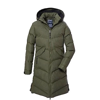 Imagen de killtec niñas Abrigo acolchado con capucha/abrigo repelente al agua. KOW 167 GRLS QLTD CT, dark olive, 176, 40924 000