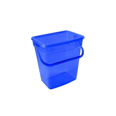 Imagen de Plast Team Caja de almacenamiento para detergente en polvo con tapa, 6 L, color azul