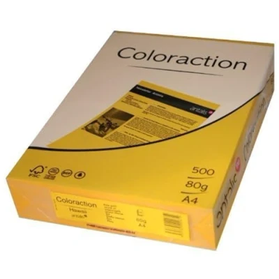 Imagen de Antalis ColorActio Papel de impresora (500 hojas, 80 g, A4, para impresoras láser y tinta), color naranja