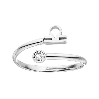 Imagen de Purelei® Anillo de signo del zodiaco mujer resistente al agua acero inoxidable duradero Anillos ajustables tamaño 50 a 60 Joyería moda para tu look individual, cm,