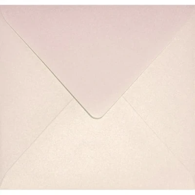 Imagen de Netuno 25 sobres cuadrados nacarados rosas oro DIN K4 153x153mm 120g Aster Metallic Candy Pink Gold solapa engomada puntiaguda sin ventana para invitaciones boda Navidad cartas tarjetas dinero bautizo