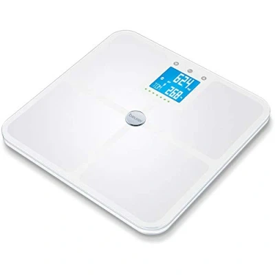 Imagen de Beurer BF 950 Báscula diagnóstica blanca, medición de grasa y agua corporal, porcentaje muscular masa ósea, cálculo las calorías necesarias del IMC, conexión a la app