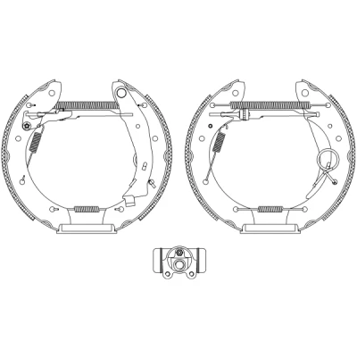 Imagen de TEXTAR Shoe Kit Pro 84052900 frenos, disco de tambor con cilindro freno rueda, accionador CITROËN: Xsara Picasso