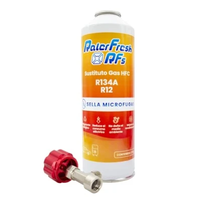 Imagen de Gas Refrigerante Organico para Aire Acondicionado Coche Ralerfresh RFs Equivalente a 650gr sustituto de los Gases R134a y R12 (RFs + Llave)
