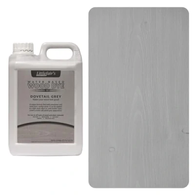 Imagen de Littlefair&#039;s Tinte para Madera 2.5ltr Acabado Premium, Fácil de Usar y Limpiar Basado en Agua, Seguro Ecológico Disponible Muchos Colores Color: Gris Cola Milano