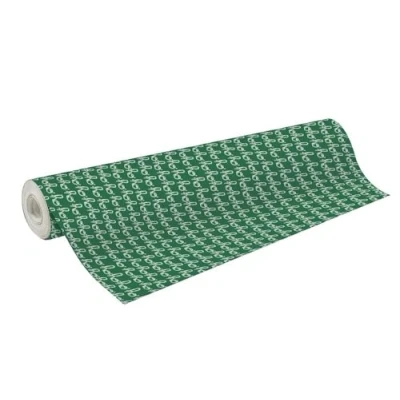 Imagen de Clairefontaine 211944C Una bobina de papel regalo Alianza 60 g Tamaño: 50 x 0,70 m Diseño: Escritura Hohoho, blanco, fondo verde Embalaje regalo, especial gran longitud