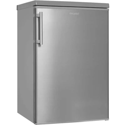 Imagen de Exquisit® Frigorífico Table Top,109L, Clase E, Material Acero Inox, Estantes de Cristal, Puerta Reversible, Cajón Verdulero, Regulación Altura, Consumo 139 kWh/año, Medidas 85.5x55x57 Cm.