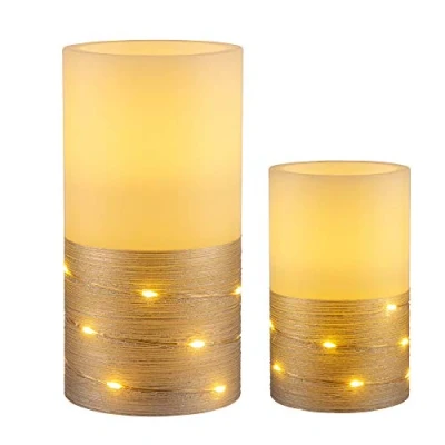 Imagen de Pauleen Fairy Lights Candle 48120 Vela de Cera Pila y Temporizador 6 Horas, Set 2 Velas LED, 0.4 W