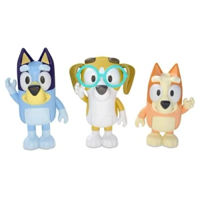 Imagen de Toys: Bingo, Honey Paquete de 3 Figuras Juego con Partes móviles acción del exitoso Programa Infantil Juguetes coleccionables Oficiales, Sister Bingo y Friend