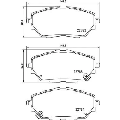 Imagen de HELLA 8DB 355 037 761 Juego de pastillas freno con avisador acústico desgaste accesorios TOYOTA: Corolla XII Familiar, C HR