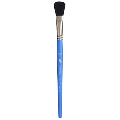 Imagen de Princeton Art &amp; Brush Select Natural Mango Corto Abombado Negro 1/2 Pulg, sintético, Mop Inch
