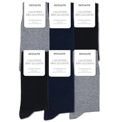 Imagen de Occulto 6 PACK Calcetines, Hombre, Talla: 39 42, Blau anthrazit schwarz