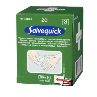 Imagen de Salvequick Cederroth Salve rápido estéril herida limpiador recambio, 20 Count
