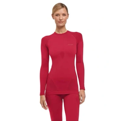 Imagen de FALKE Warm Round Neck W L/s SH Hilo Funcional Secado rápido 1 Pieza, Capa de Base Superior Mujer, Rojo Red 8644, M