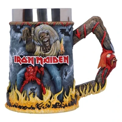 Imagen de Nemesis Now Iron Maiden The Number of Beast Jarra de cerveza oficial Maiden, inserto acero inoxidable extraíble, fundido en la mejor resina, pintado a mano por expertos