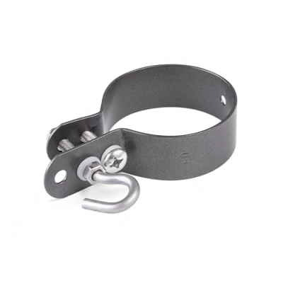 Imagen de Alberts 655679 abrazadera para barras tensoras de cercado, Galvanizada, recubrimiento plástico antracita metálico, Ø la 60 mm