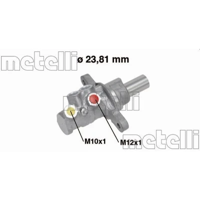 Imagen de METELLI 05 0724 Cilindro Maestro de Freno 23,81mm Aluminio CITROËN: C4 Coupé, I Hatchback, PEUGEOT: 308 Hatchback